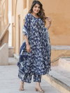Navyblue Colour Rayon Printed Kurti With Pant Dupatta Bulk Orders In India Aaradhna 2054